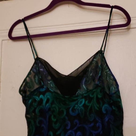 Oscar De La Renta Green Floral Cami Size 34 - Picture 6 of 8